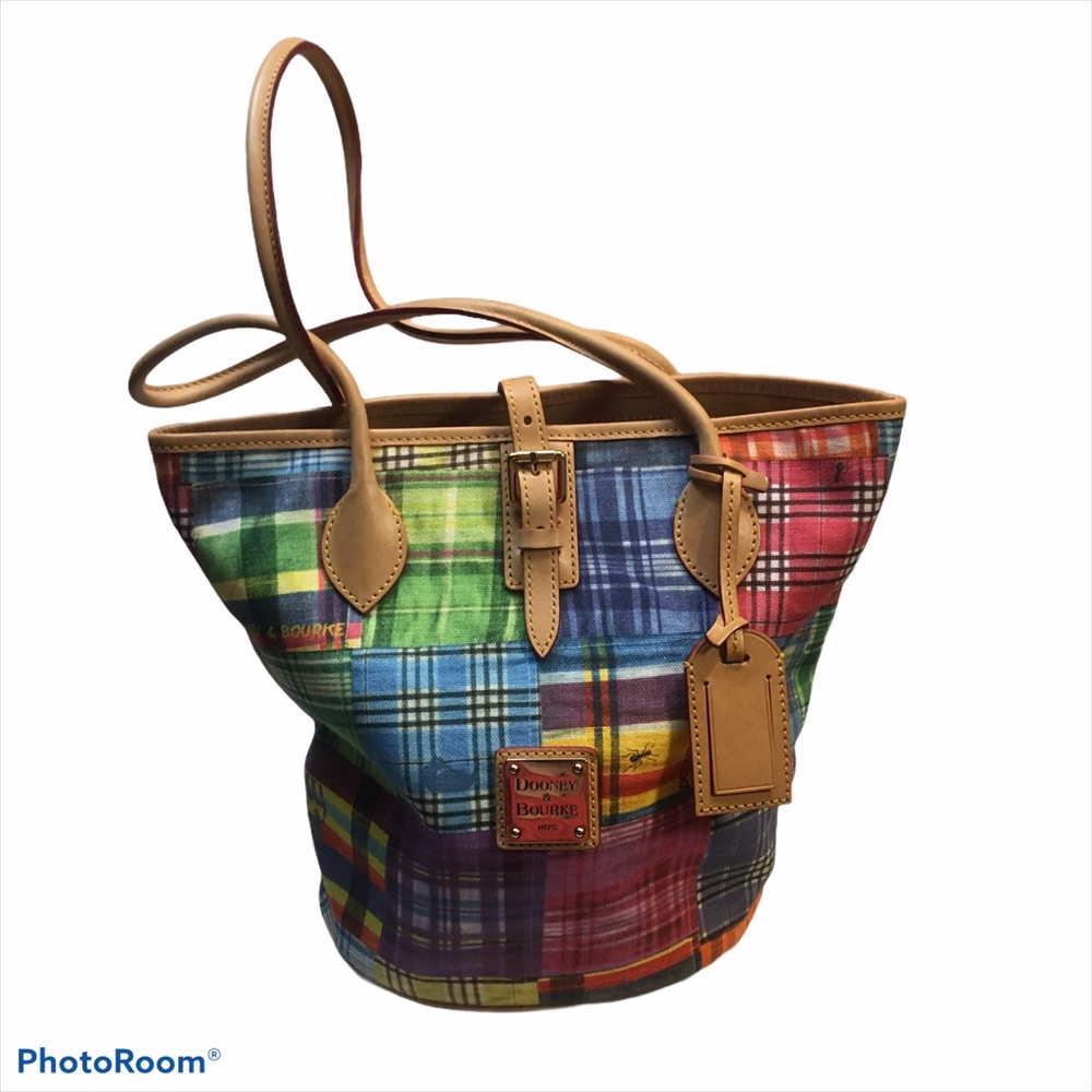 NWOT DOONEY AND BOURKE Madrias plaid shoulder
